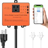 WiFi Sump Pump Controller with Alarm, Real-Time Water Level Monitoring, Failure &amp; Overload Alerts, Keep Basement Dry, for Sump, Submersible &amp; Utility Pumps