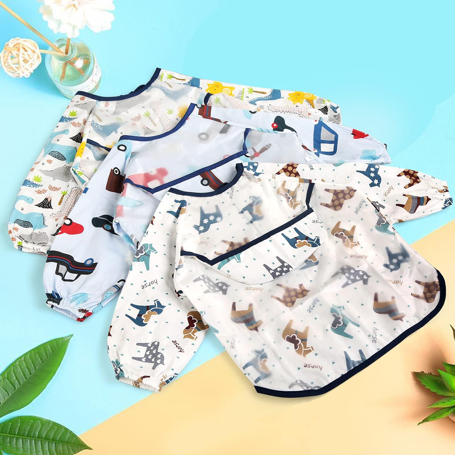 Bebe Et Puericulture Bavoirs Pour Les Repas Estiloss Com Joylife Bavoir Manches Longues Bebe Bavoir Bebe Pour Enfants De 6 24 Mois Tablier Peinture Enfant Tablier Bebe Pour Manger Lot De 3 Bavoir Etanche