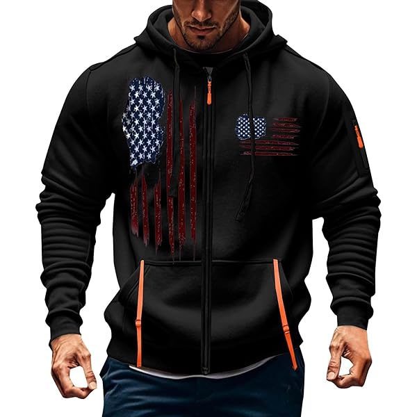 ジャケット・アウター gimmick 3way zip hoodie jacket archive HJINGSUN Zip up Hoodie Zipper Hoodies for Men Graphic American