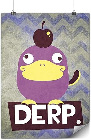 Téléchargement gratuit Images Wellcoda Derp Canard Blague Cool Drole Affiche Ornitorinco A2 actualisé par