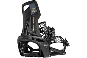 Nidecker Supermatic Snowboard First Universal, Dual-Entry, Automatic Binding - Comfortable and Reliable as a Regular Two-Strap Binding - Genuine Game Changer with its Drop in tech