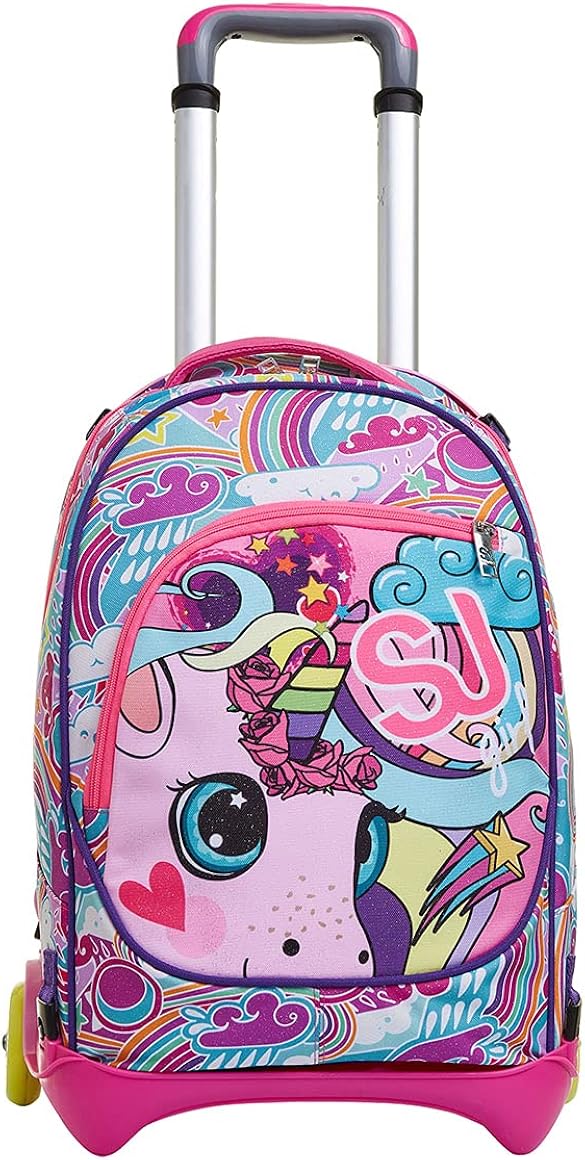 Sj Gang Trolley New Tech, Puppies Di, Rosa, 3in1 Backpack Use with Cross-Over System, School and Leisure, Pink - Image 3