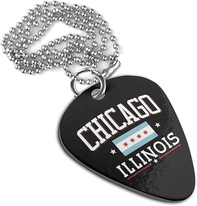 Chicago Illinois Theme Guitar Pick Flake