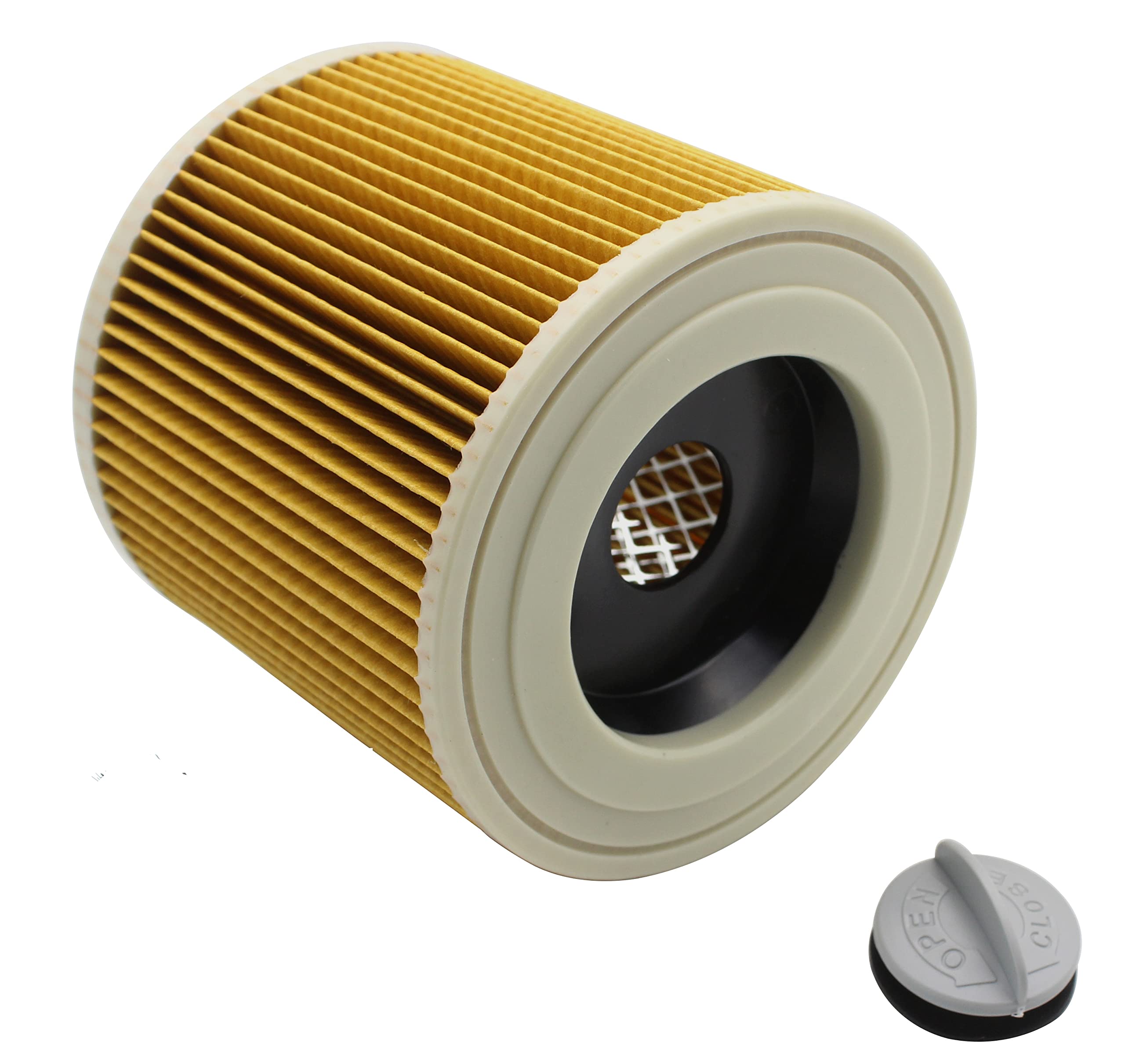 KENSHIRE cartridge filter with steel bracket compatible for Kärcher WD series WD2 WD3 WD3P A2004 MV2 MV3 cartridge filters wet & dry vacuums 64145520