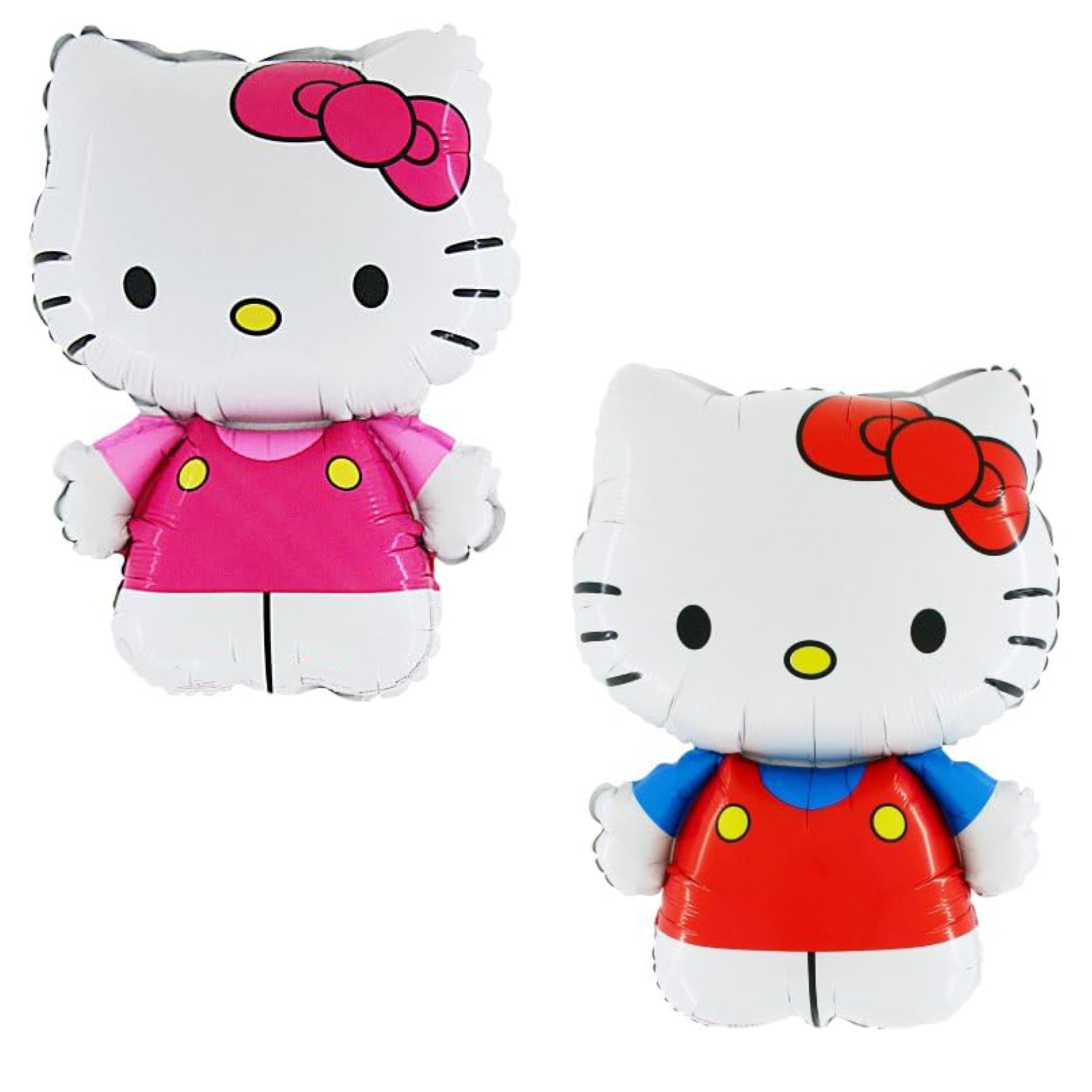 Toyland® Hello Kitty Foil Balloon Pack - 1 x 75cm (30") Character in Pink & 1 x 75cm (30") Character in Red and Blue - Kids Party Decorations