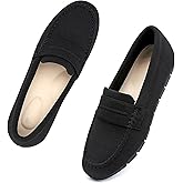 Volattio Loafers for Women Comfortable Slip On Working Shoes Womens Dressy Casual Work Flat Knit Shoes