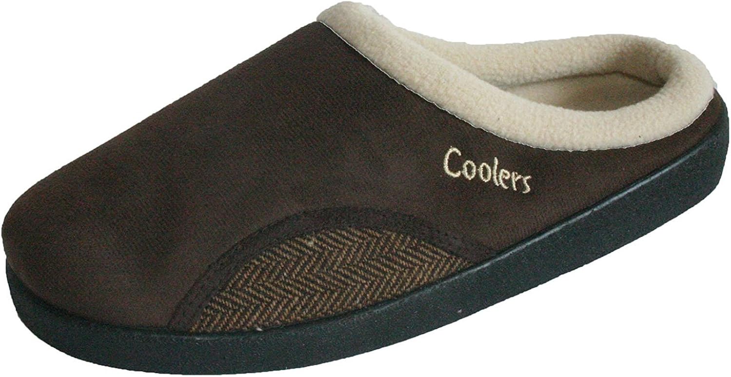 Coolers Men's Microsuede Clog Warm Fleece Lining Slippers Size 7 to 12