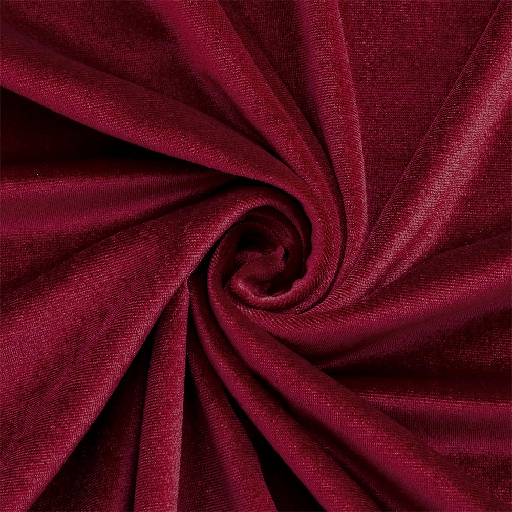 Wine Red Velvet Fabric by The Yard,1 Yard 60