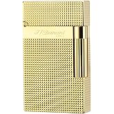JTDunant Classic Ligne 2 Style Lighter &ndash; Iconic &ldquo;Ping&rdquo; Sound | Clous de Paris Brass, Adjustable Soft Flame, Refillable Butane, Luxury Gift for Men, Father, Husband, Boyfriend