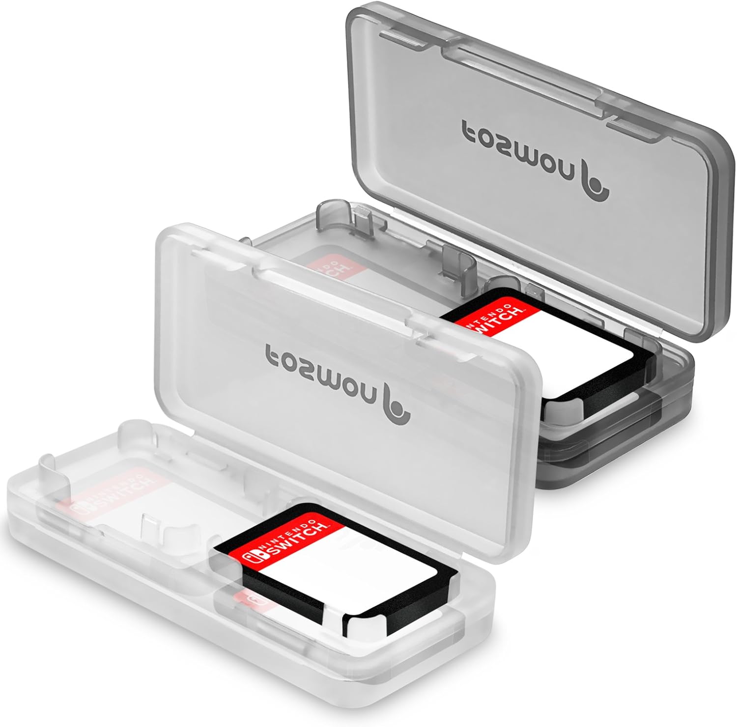 Fosmon Nintendo Switch Game Card Case (2 Pack), 4 Cartridge Slots Game