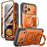 SUPCASE for iPhone 17 Pro Max Case (UBGrip Pro), [Built-in Tempered Glass Screen Protector & Stand] [Camera Control Cover] [Compatible with MagSafe] Full Body Heavy Duty Magnetic Phone Case, Coral