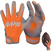 SECHAND Football Gloves for Youth Kids, Non-Slip Breathable Receiver Gloves for Teens, School Training