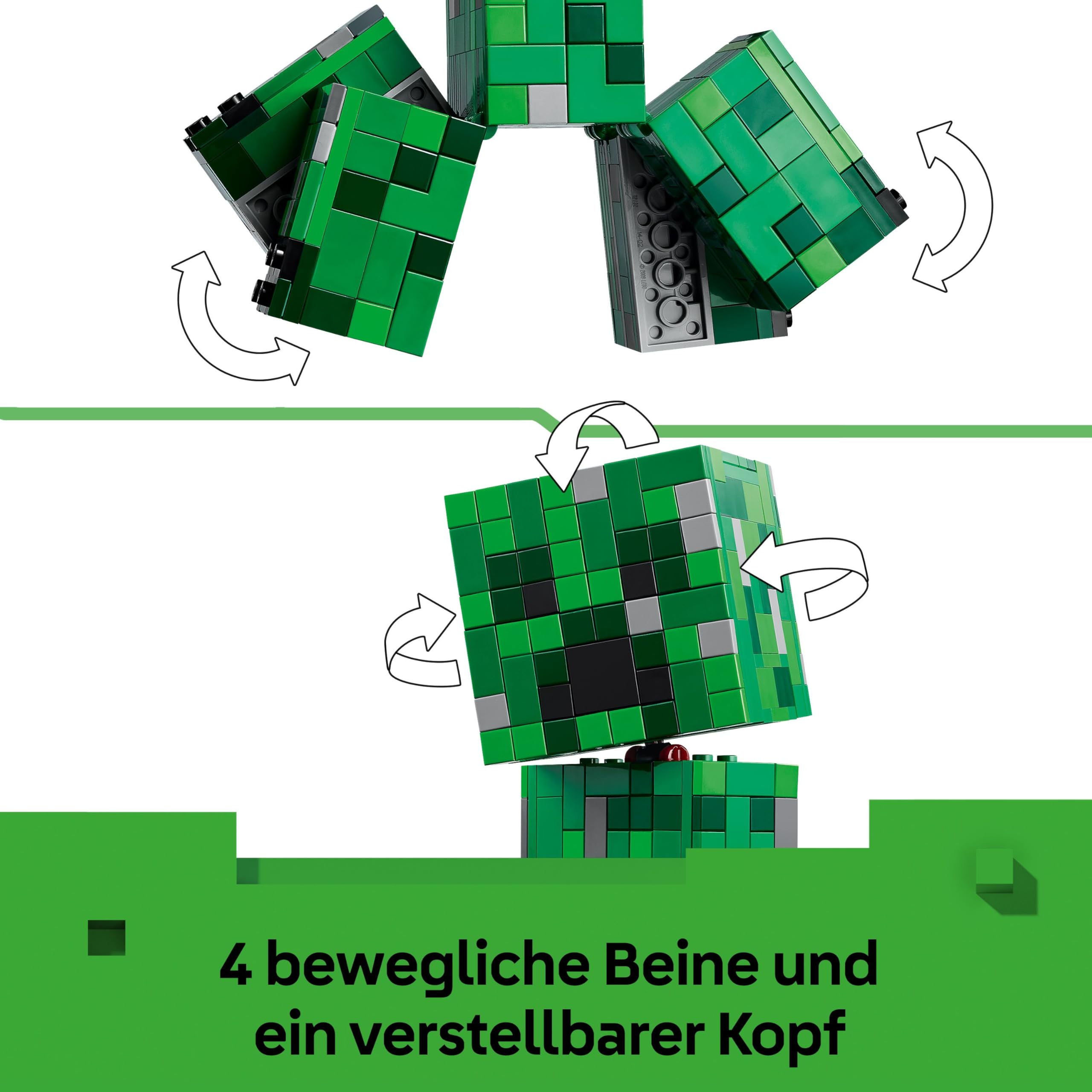 LEGO Minecraft Der Creeper - Gamer Spielzeug -Bewegliche Actionfigur - Interaktives Spielset mit TNT-Element - Kinder DIY Deko - Gaming Geschenk für Jungen, Mädchen & Teenager ab 10 Jahren - 21276 3
