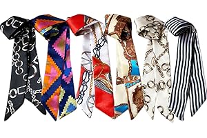 kcctoo 2/6/10Pack Scarf Bags for Women Handbag Scarfs Band Hair Neck Scarves Fashion Gifts