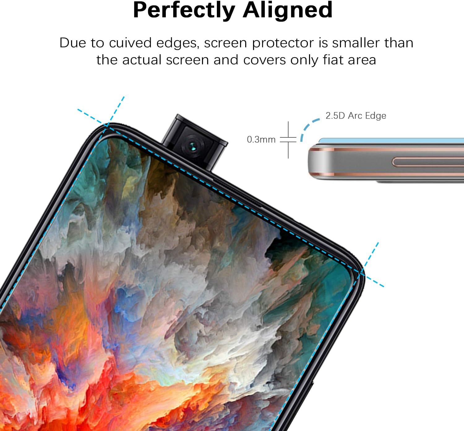 SCL Screen Protector for Xiaomi Mi 9T, 2-Pack Crystal Clear Series Tempered Glass for Xiaomi Mi 9T, Case Friendly, 9H Hardness - Image 5