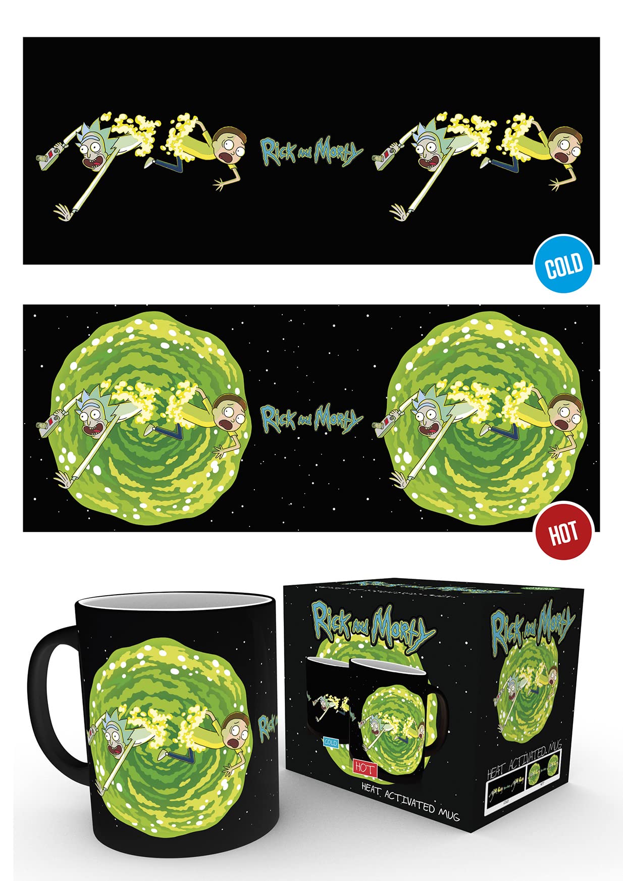 GB eye Rick & Morty Portal Heat Change Mug