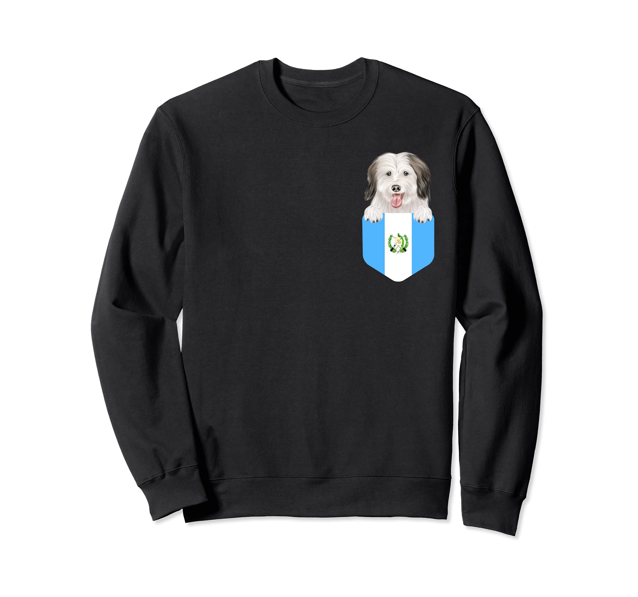 Guatemala Flag Coton de Tulear Dog In Pocket Sweatshirt