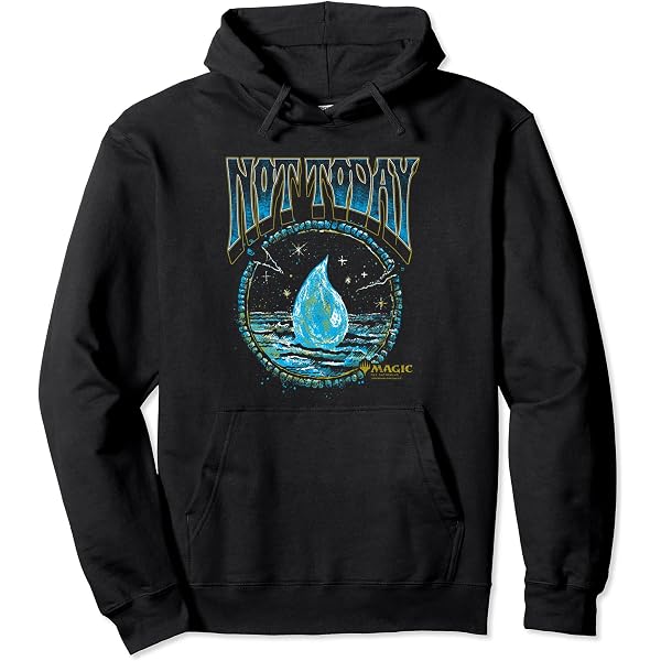 Sudadera Con Capucha Magic: The Gathering - Estampado Artístico Not Today Blue Mana, Licencia Oficial, Unisex