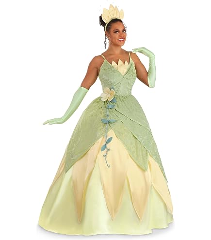 tiana yellow dress American Girl Disney Princess Work & Accessories for 18-inch Dolls A belted waist accentuates the figure Miss Circle Women's Tiana Butter
