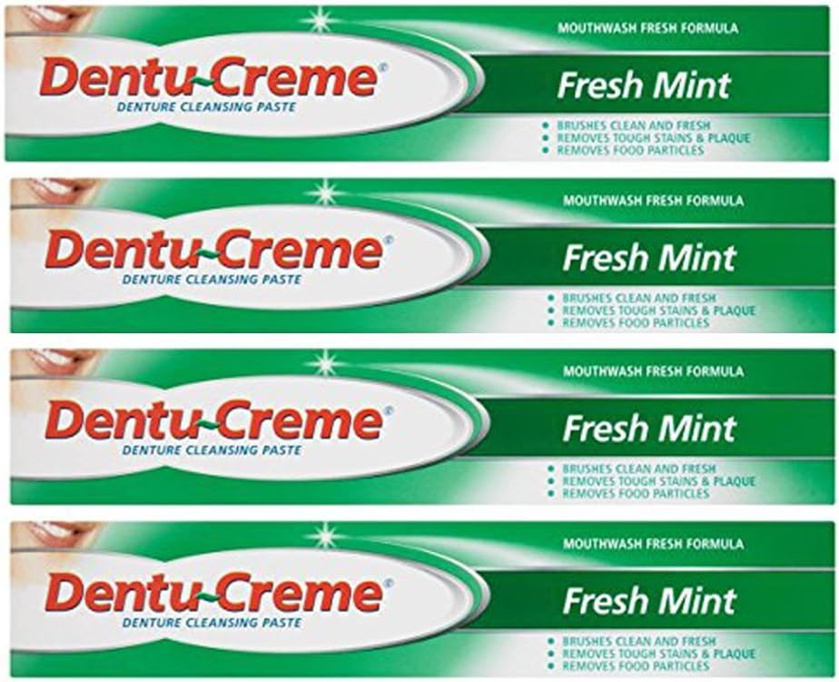 Dentu-Creme fresh Mint Toothpaste 75ml - Pack of 4, 75 ml (Pack of 4)