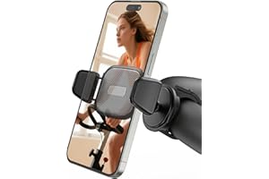 OQTIQ Phone Holder for Peloton Bike, Exercise Bike 360° Rotatable Handlebar Phone Mount with Adjustable Silicone Strap for Stroller, Shopping Cart, Golf Cart, Gym – Fit for 4.7"-6.9" Smartphones