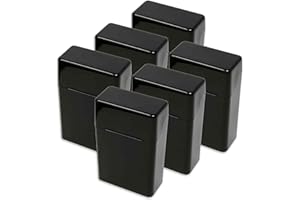 THE FRUGAL SMOKER Cigarette Case Glossy Black Flip-Top Box for King's/Regular Cigarettes Fujima (6 Boxes) - incl. Frugal Smoker Sticker
