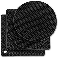 Joyhalo Silicone Trivet Mats Pot Holder Hot Pads Plate Holder Heat Resistant Non-Slip Gripper Pad Garlic Peeler Drying…