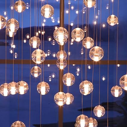 Lediary Stylish Crystal Glass Round Ball With Bubble 3w 220v