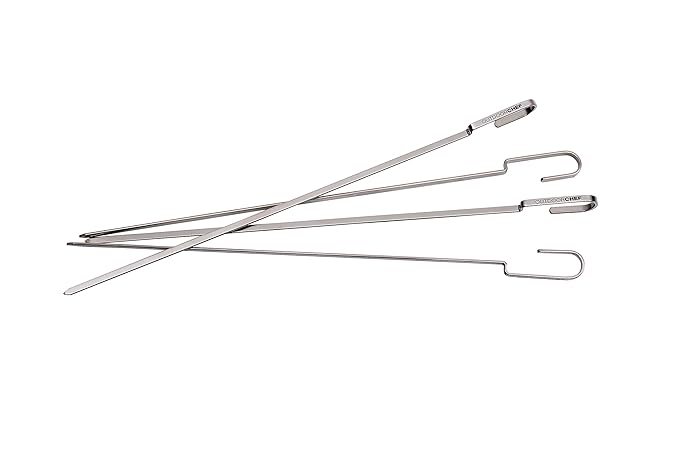 Outdoorchef Grillzubehör, Grillspiesse, 4-er Set, silber, 0,6x0,3x40 cm, 18.212.08