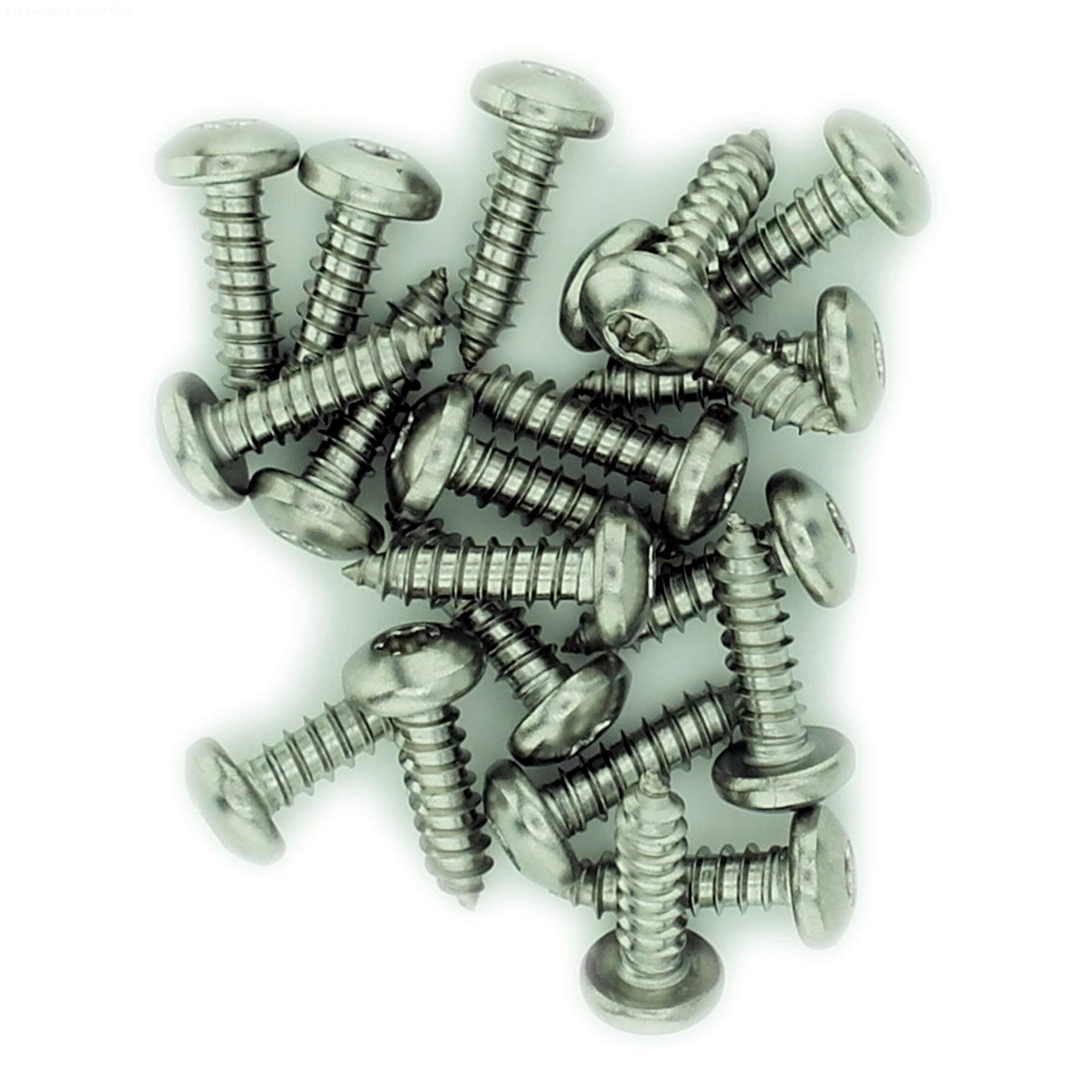 No.7 x 1.5 (3.9mm x 38mm) TX Pan Self-Tapping Screw - Stainless Steel (A2) (Pack of 20)
