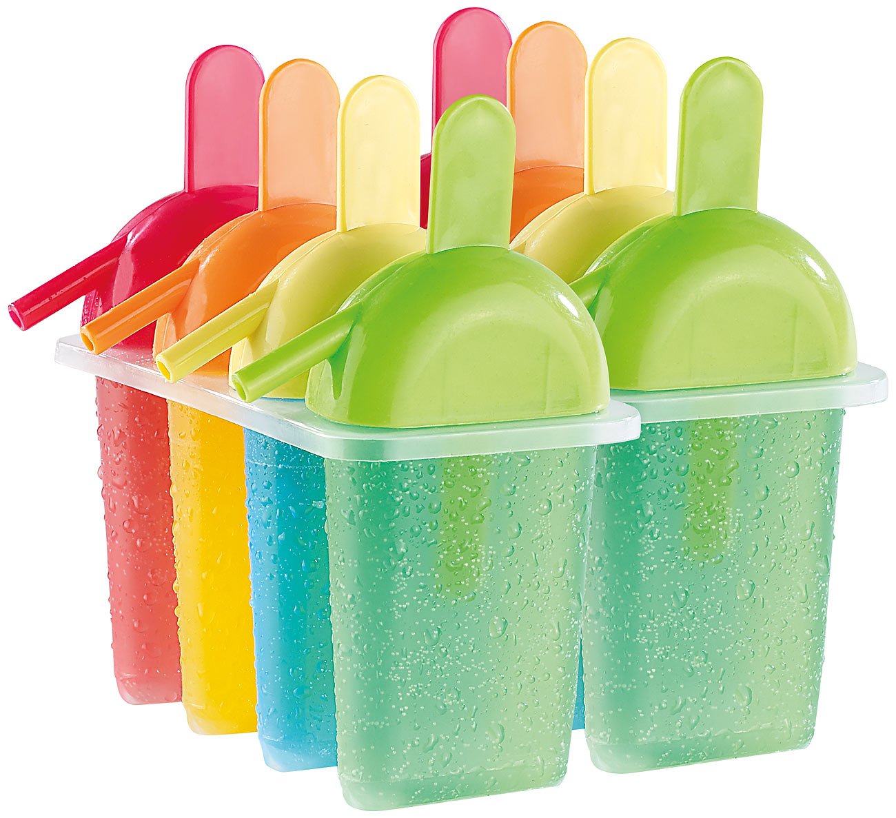 Form für selbstgemachtes Eis am Stiel mit Trinkhalm Rosenstein & Söhne