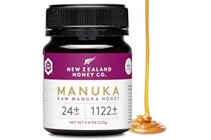 New Zealand Honey Co. Raw Manuka Honey UMF 24+ / MGO 1122+ | 4.4oz | 125g | Medical Grade Raw Honey