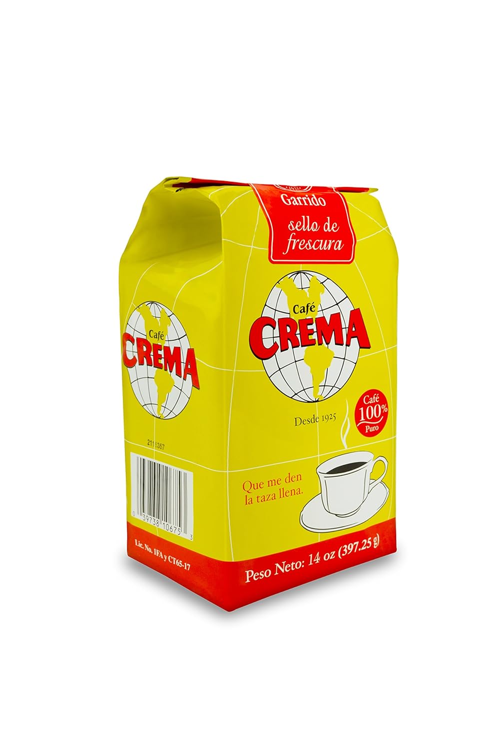 Café Crema Ground Coffee From Puerto Rico 14 Ounce