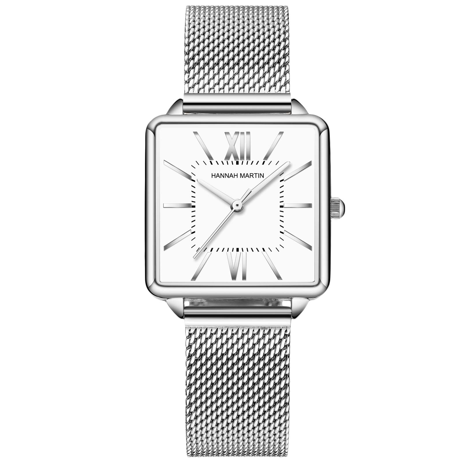 RORIOS Women's Analogue Quartz Watches Stainless Steel Bracelet Waterproof Minimalist Watch Fashion Watches for Women Girls, Silver, Bracelet