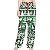 OLAOLA Christmas Pajama Pants for Men Women, Soft Pajama Bottoms with Pockets Cozy Pj Fleece Lounge Pants
