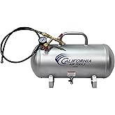 California Air Tools CAT-AUX05A Lightweight Portable Aluminum Air Tank, 5 Gallon, Silver