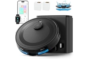 Lefant M2 Plus Robot Vacuum and Mop, Strong Suction with LiDAR Navigation, 75-Day Self-Emptying, 2.4/5G Wi-Fi/App/Alexa, 190°