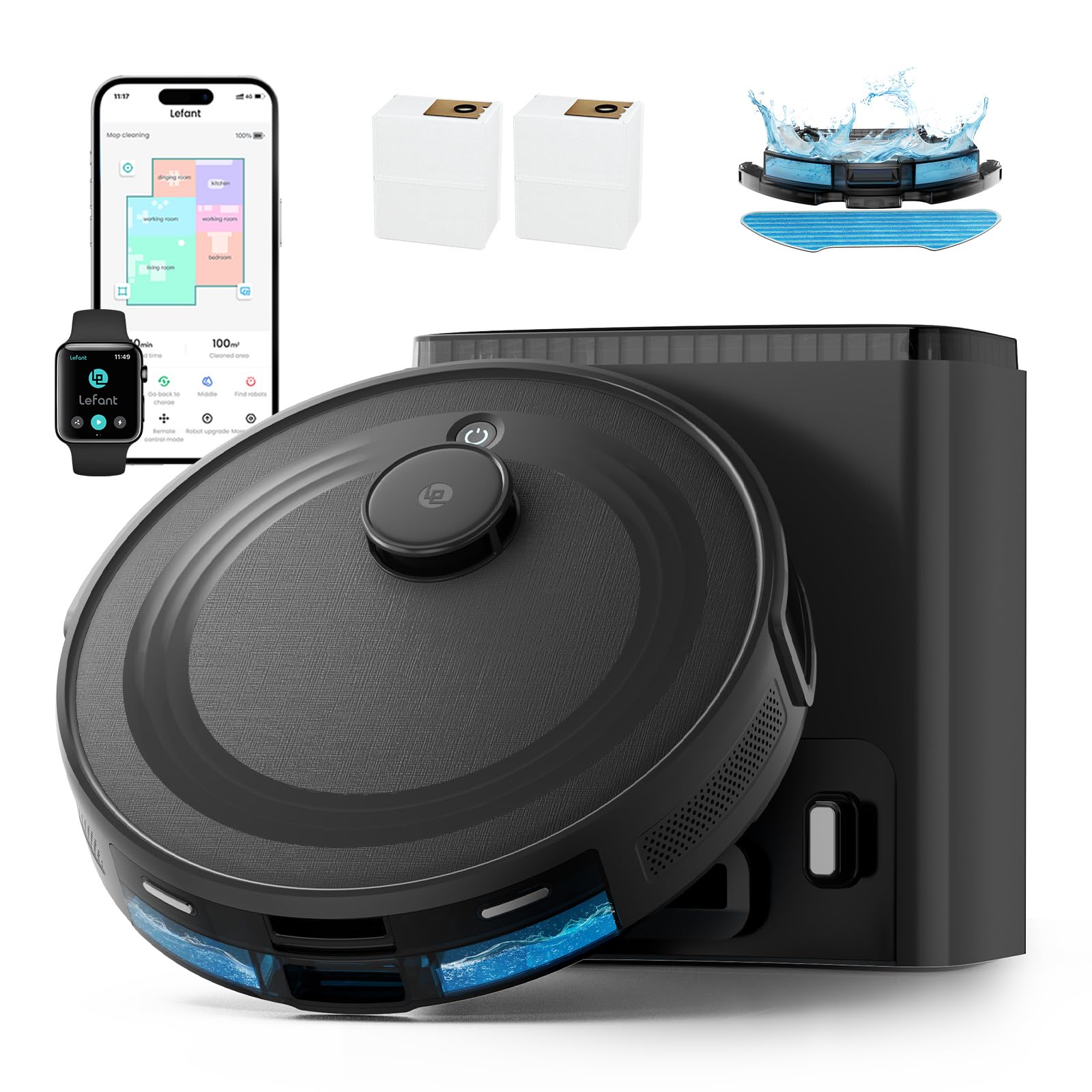 Lefant M2 Plus Robot Vacuum wi...
