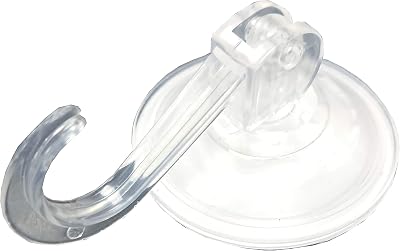Merriway Suction Hooks Clear 55mm Pack of 2 Lever Type Bathroom Hardware