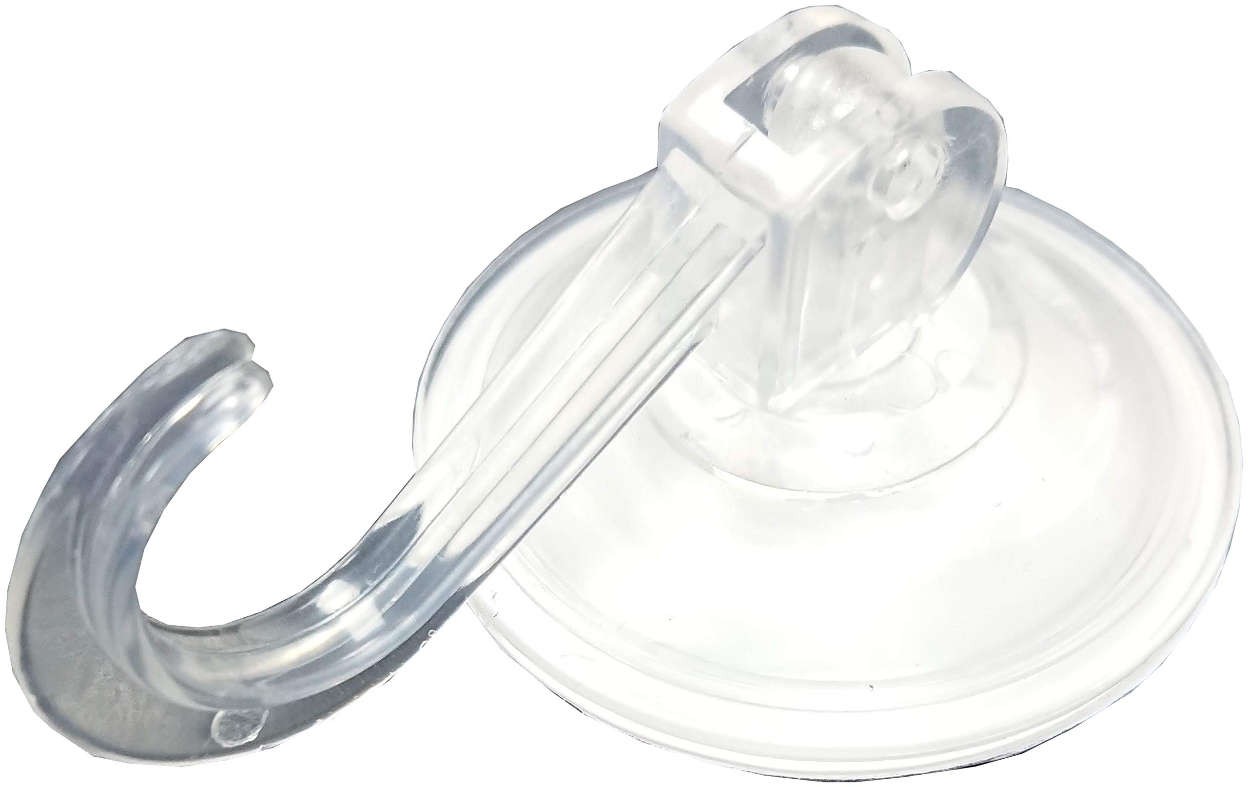 Merriway BH06631 (6 Pcs) Suction Hooks Lever Type Clear 55mm (2.16 inch) - Pack of 6 Pieces