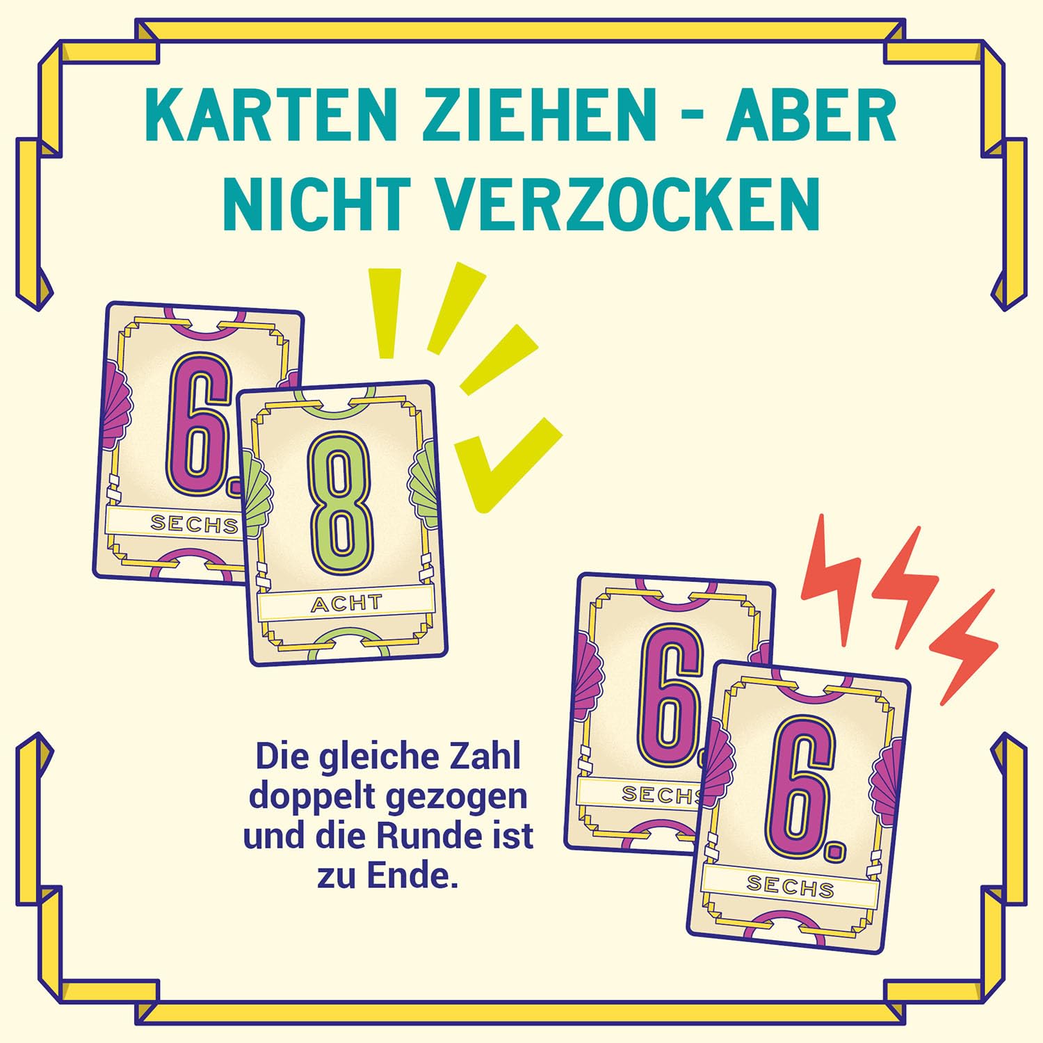 Kosmos 685430 Flip 7, deutsche Ausgabe, Kartenspiel mit schnellem und einfachen Black Jack Prinzip, für 3-18 Personen ab 8 Jahren, Spiel für große Gruppen, nominiert zum Spiel des Jahres 2025 4
