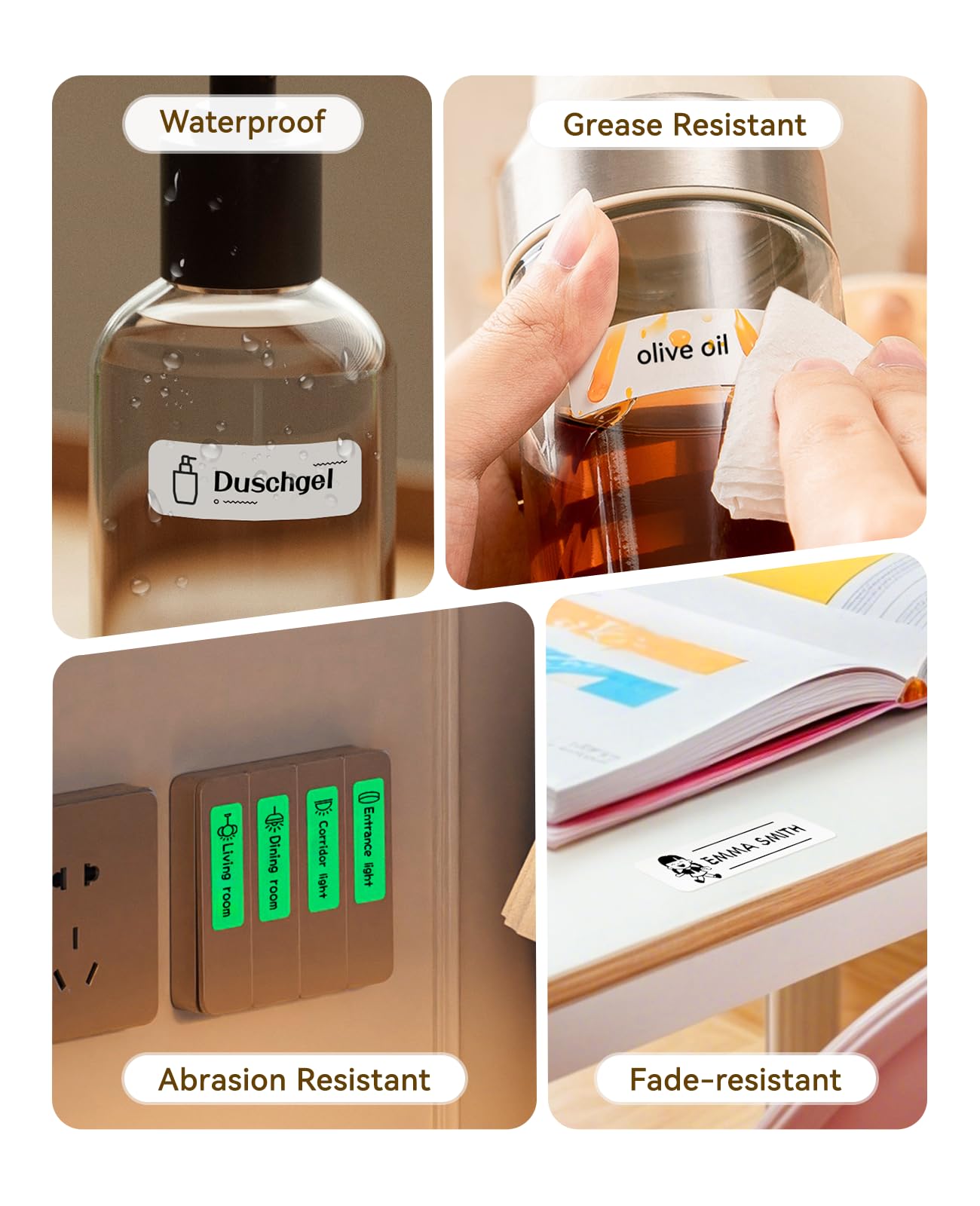 NIIMBOT Label Maker Machine Bluetooth Label Printer for School Home Office Organization, Wireless Mini Labeler D110 Upgraded Version, Label Machine with Label, White