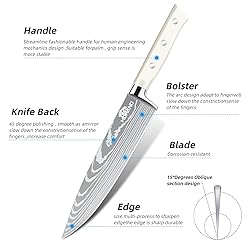 MDHAND Professional Chef Knife Set with Roll