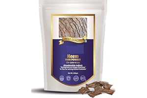 Natural Neem Bark Powder (Azadirachta indica) - Neem Chaal Powder for Teeth Cleaning and Eating - 200gm