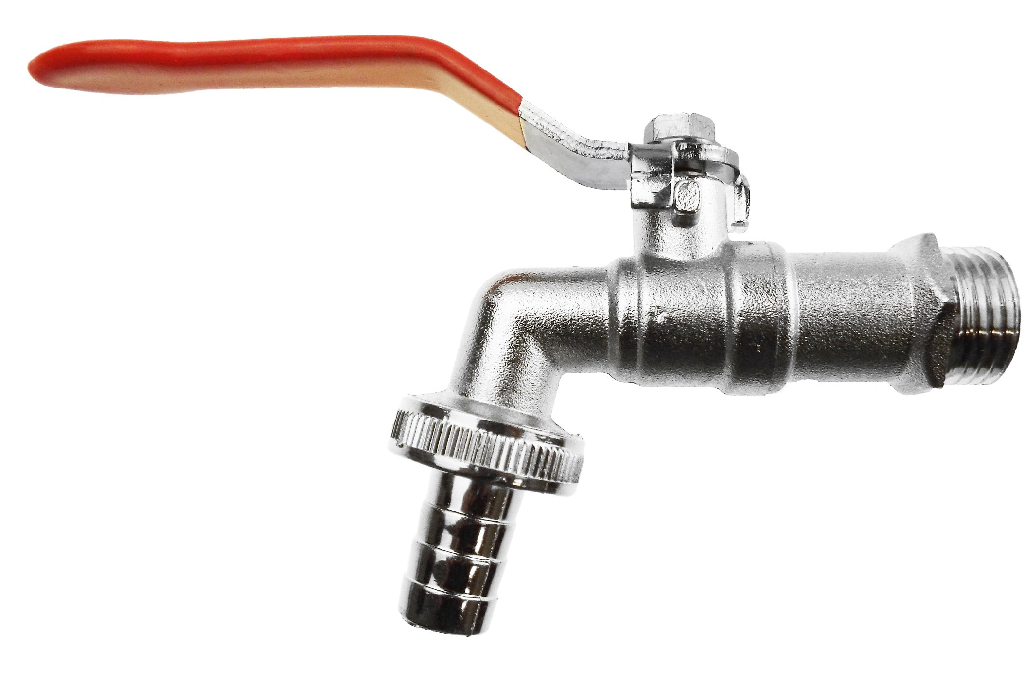 Garden Lever tap 1/2" bspm Inlet Thread,1/2" Garden Hose Barb Ideal for Water Butts,rain Barrels and as a Standpipe