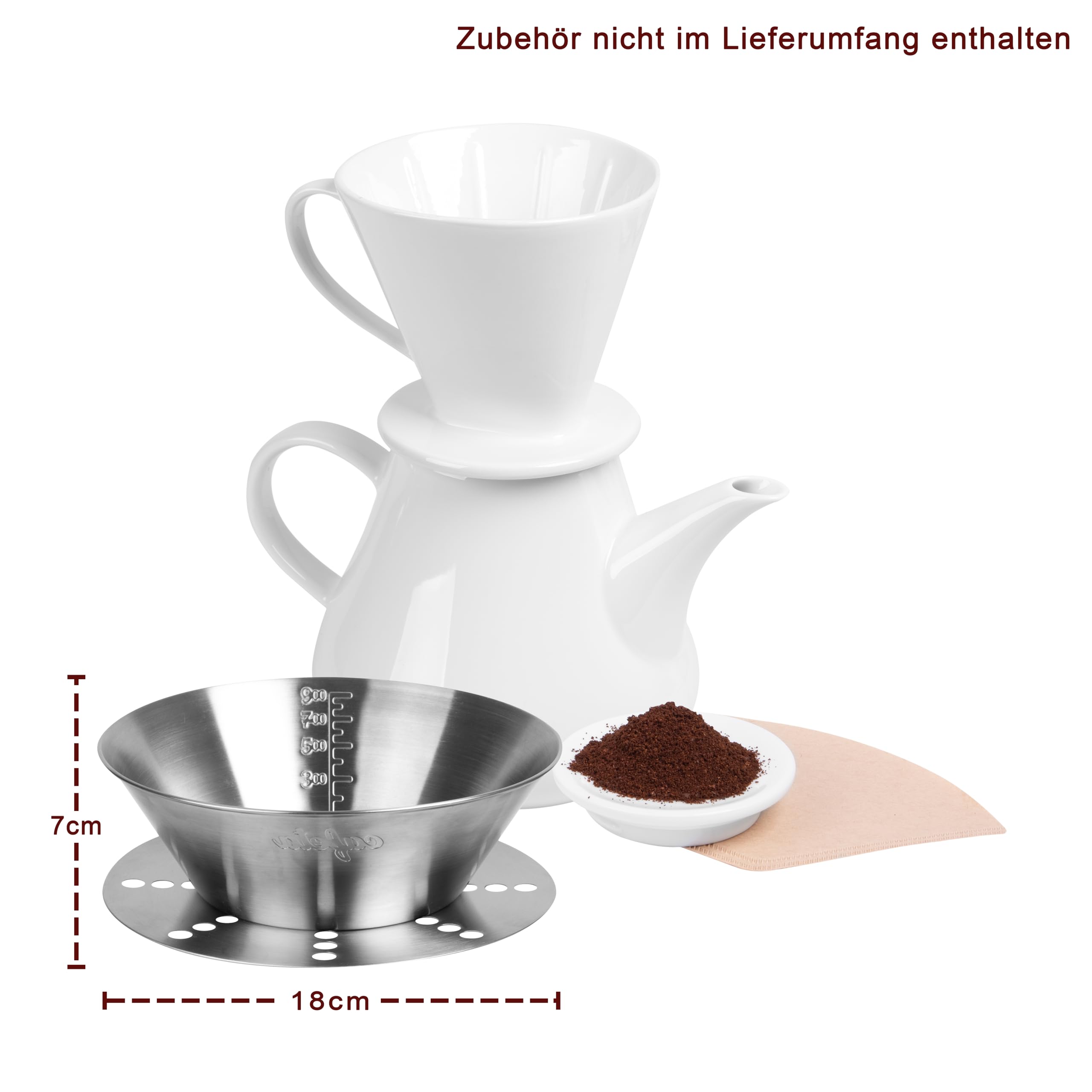 Brühhilfe für aromatischen Filterkaffee | für Kaffeefilter Größe 4 und 6 5
