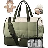 LOVEVOOK Garment Bags for Travel,Convertible Garment Bag for Women with Shoe Pouch,Carry on Duffel Bag with Toiletry Bag, 2 in 1 Hanging Suitcase Suit Bag,Waterproof Weekender Bags for Business Trip