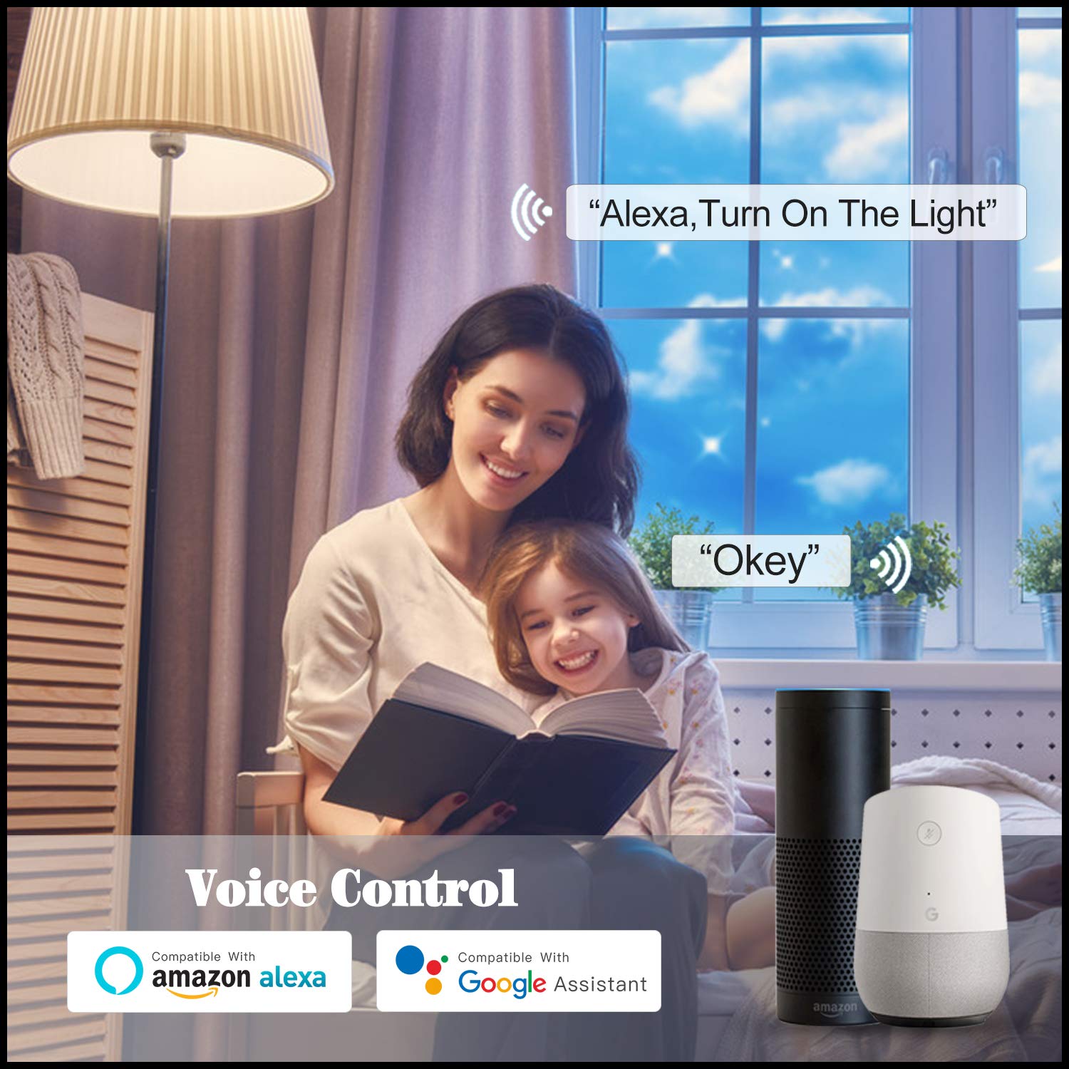 Smart WiFi LED Bulbs with Remote, RGBCW Color Changing Lights Bulb 9W A19 E26, Support Bluetooth, Works with Alexa Google Home Siri Shortcut, No Hub Required, 4 Pack