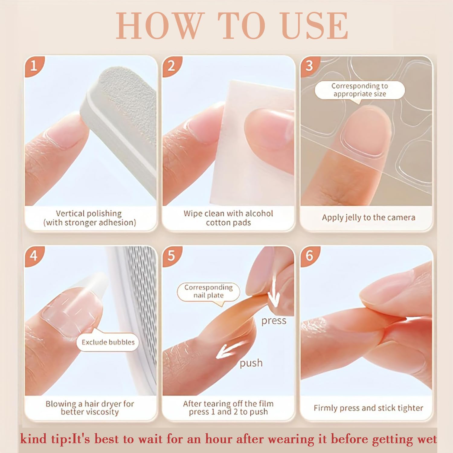 Almond Press on Nails Medium Leopard French Tip With Stars Design Gold Blue Artificial 3D Full Cover Acrylic Glue on Ombre Stick on for Women - Image 8