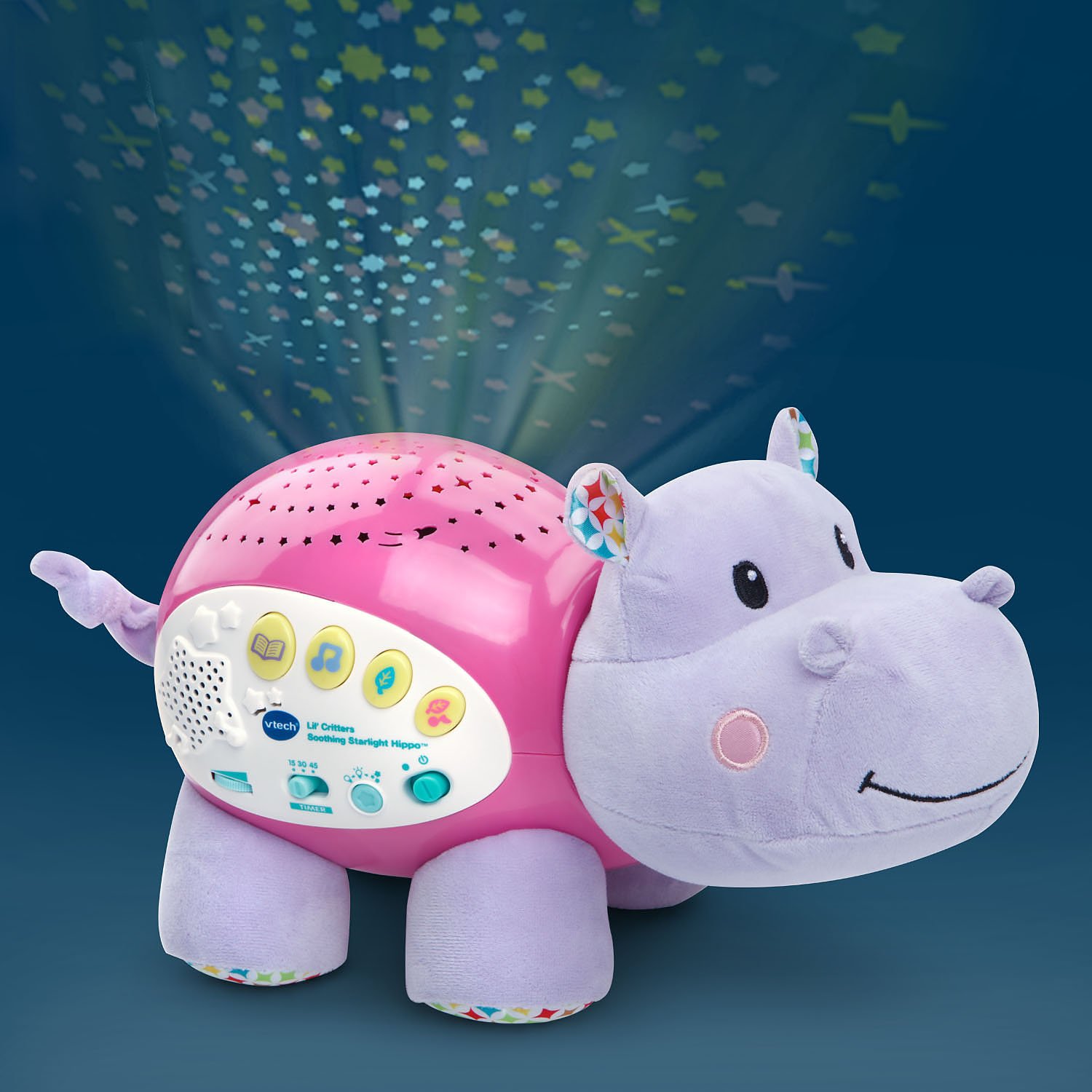 VTech Baby Lil' Critters Soothing Starlight Hippo, Pink (Amazon